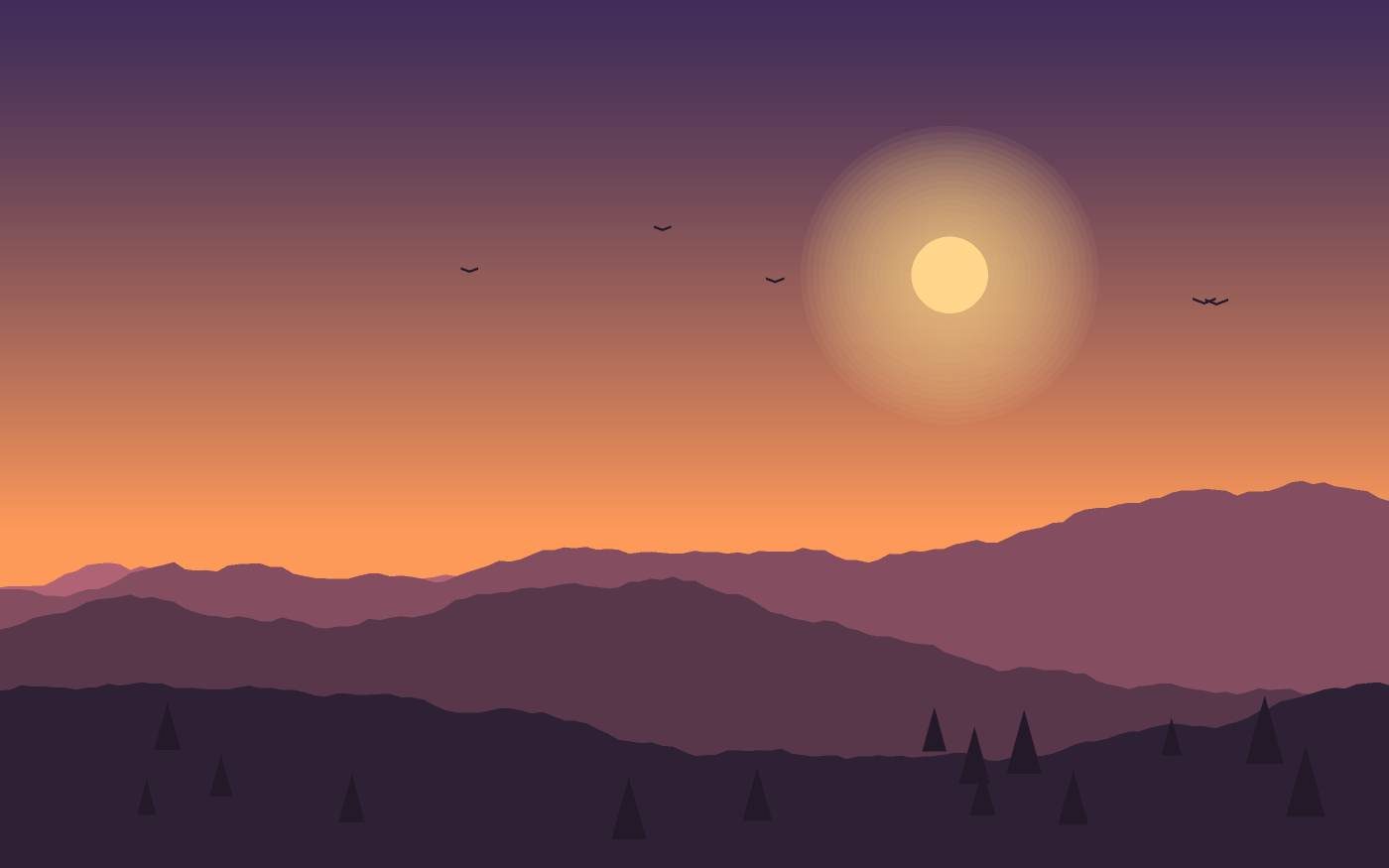 Illustrazione di un paesaggio