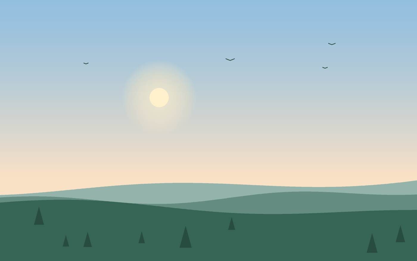 Illustrazione di un paesaggio
