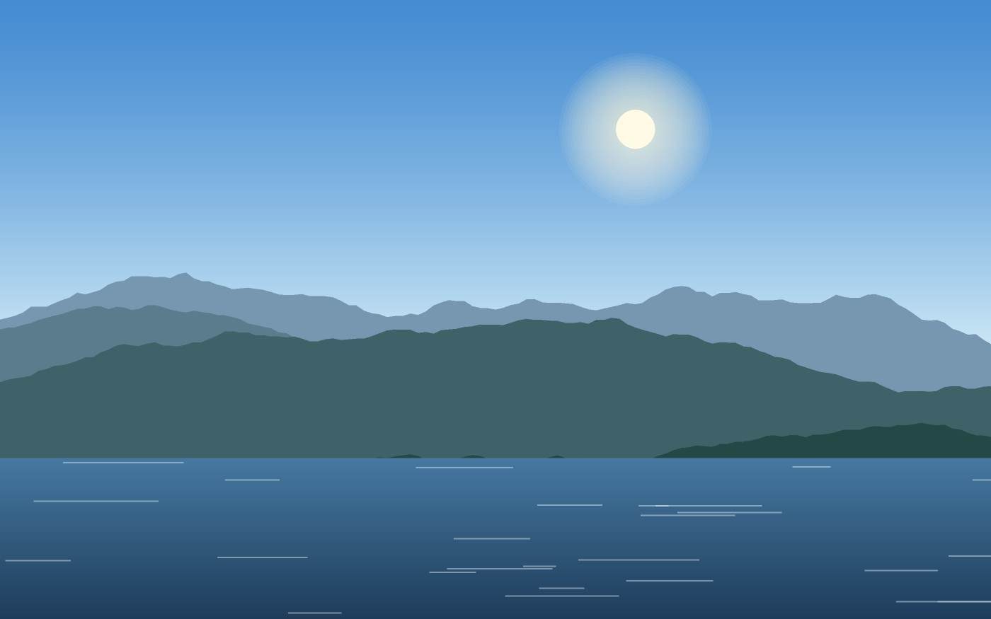 Ilustração de uma paisagem